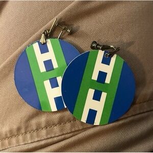 Hubert Humphrey Earrings - 1 3/4" pinback button pin - Political